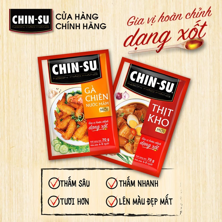 Gia vị hoàn chỉnh CHIN-SU dạng xốt thịt kho - Masan Consumer
