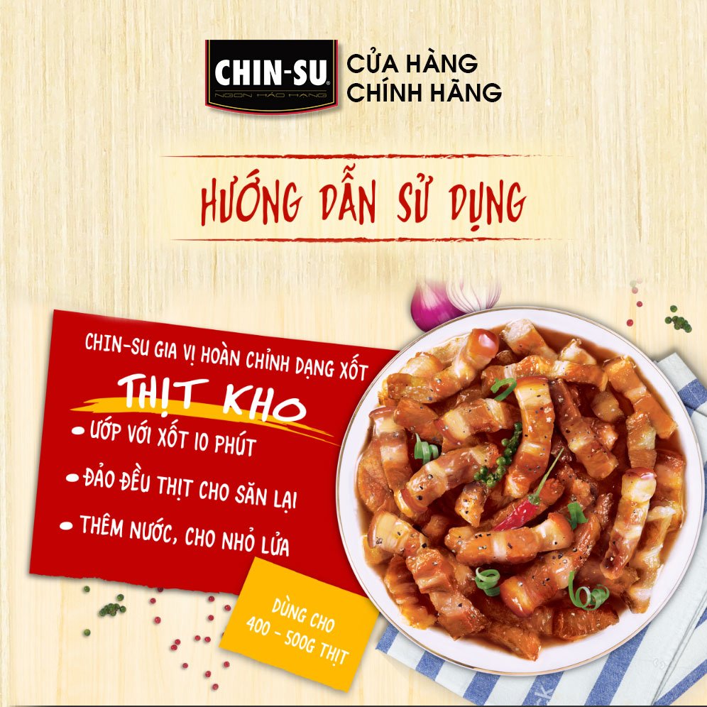 Gia vị hoàn chỉnh CHIN-SU dạng xốt thịt kho - Masan Consumer