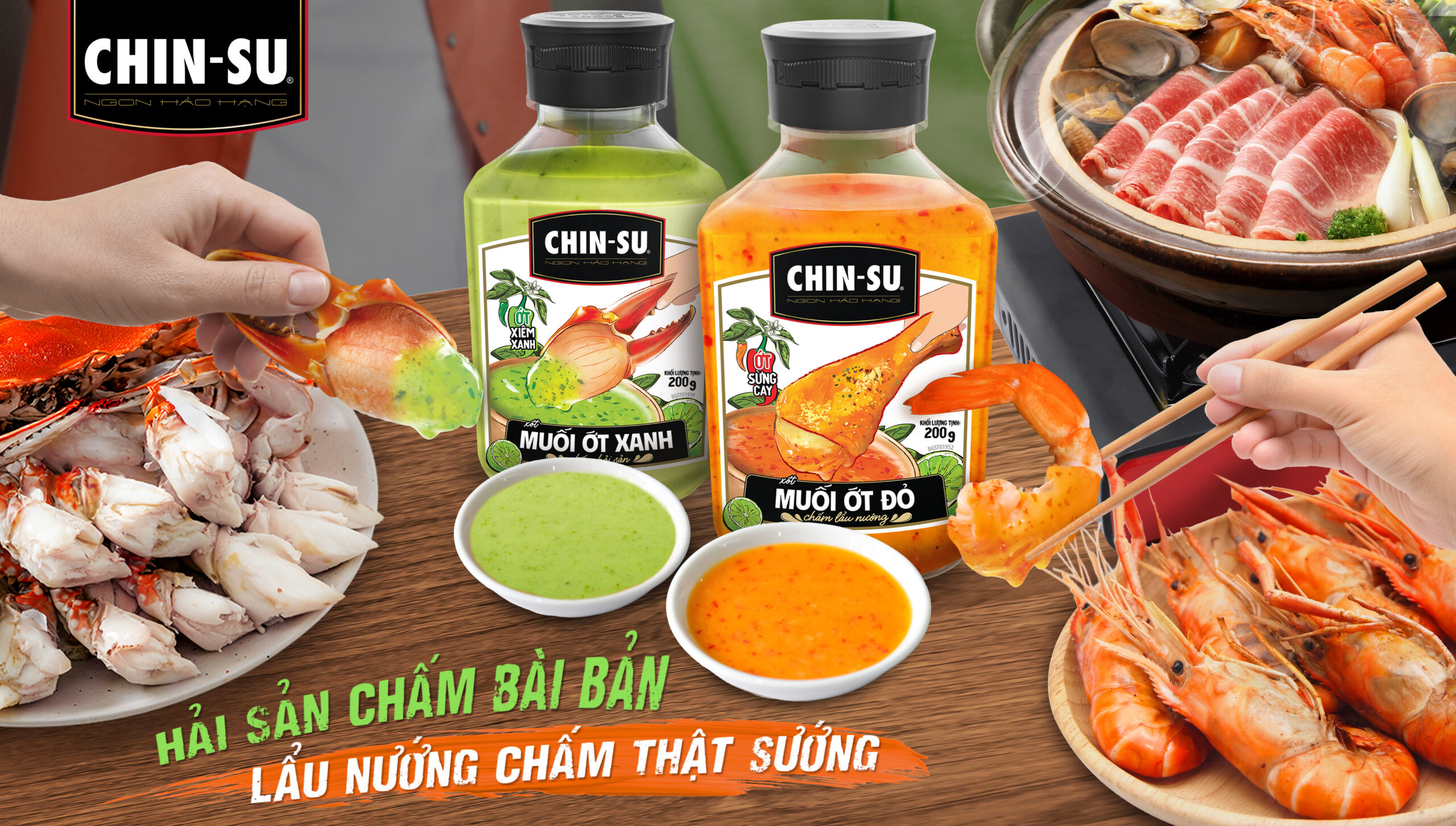 Bộ đôi Xốt Muối Ớt Xanh & Muối Ớt Đỏ CHIN-SU - Masan Consumer